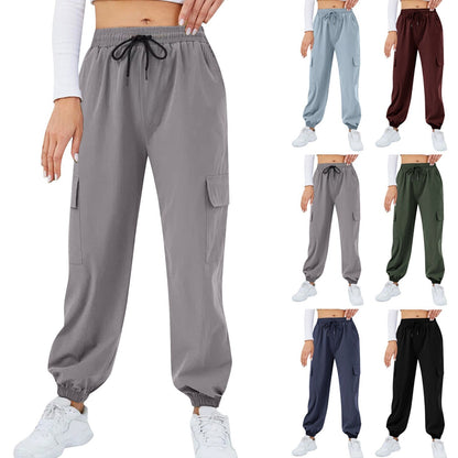 Casual Mid Waist Baggy Cargo Pants