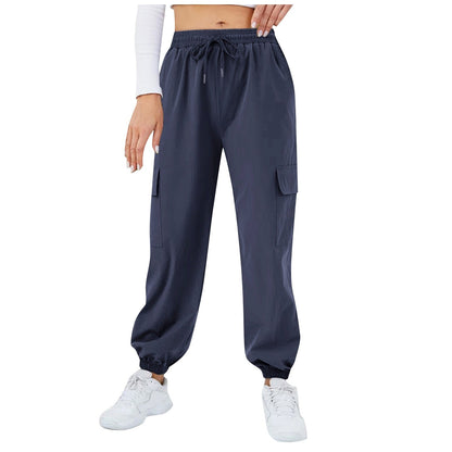 Casual Mid Waist Baggy Cargo Pants