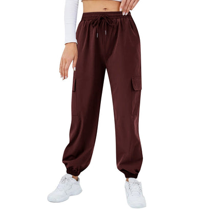 Casual Mid Waist Baggy Cargo Pants