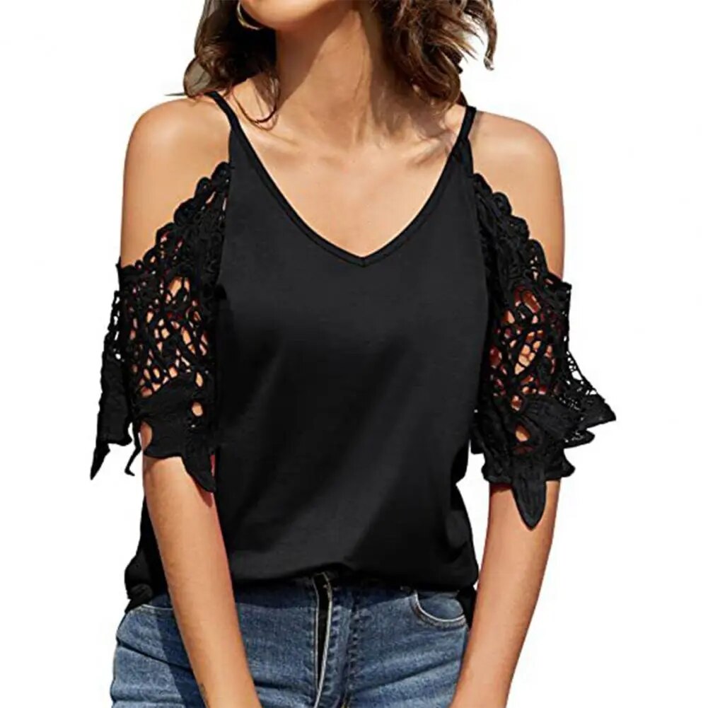 Summer Lace Cut-Out Tee