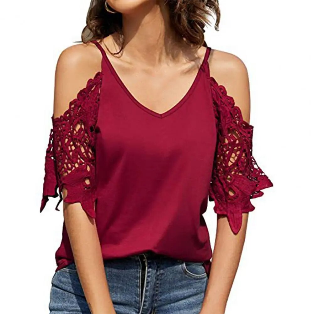 Summer Lace Cut-Out Tee
