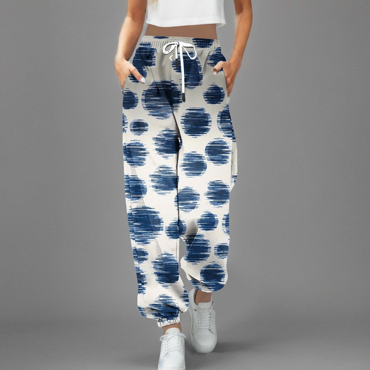 Polka Dot Printed Sports Harajuku Trousers