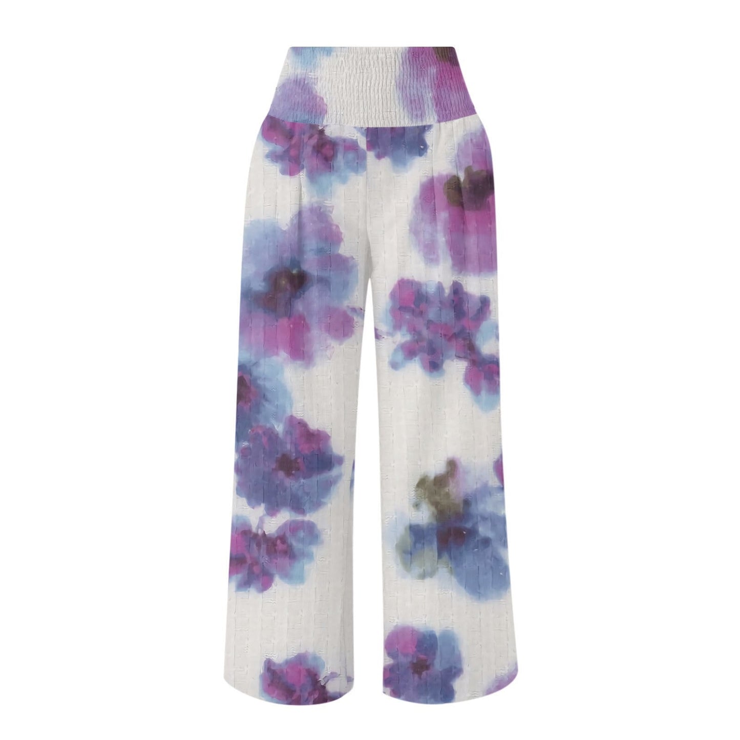 Floral Print High Waist Wide Leg Pants