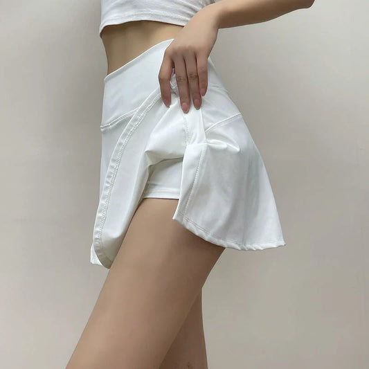 Yoga Sports Elastic A Line Fitness Mini Skirt