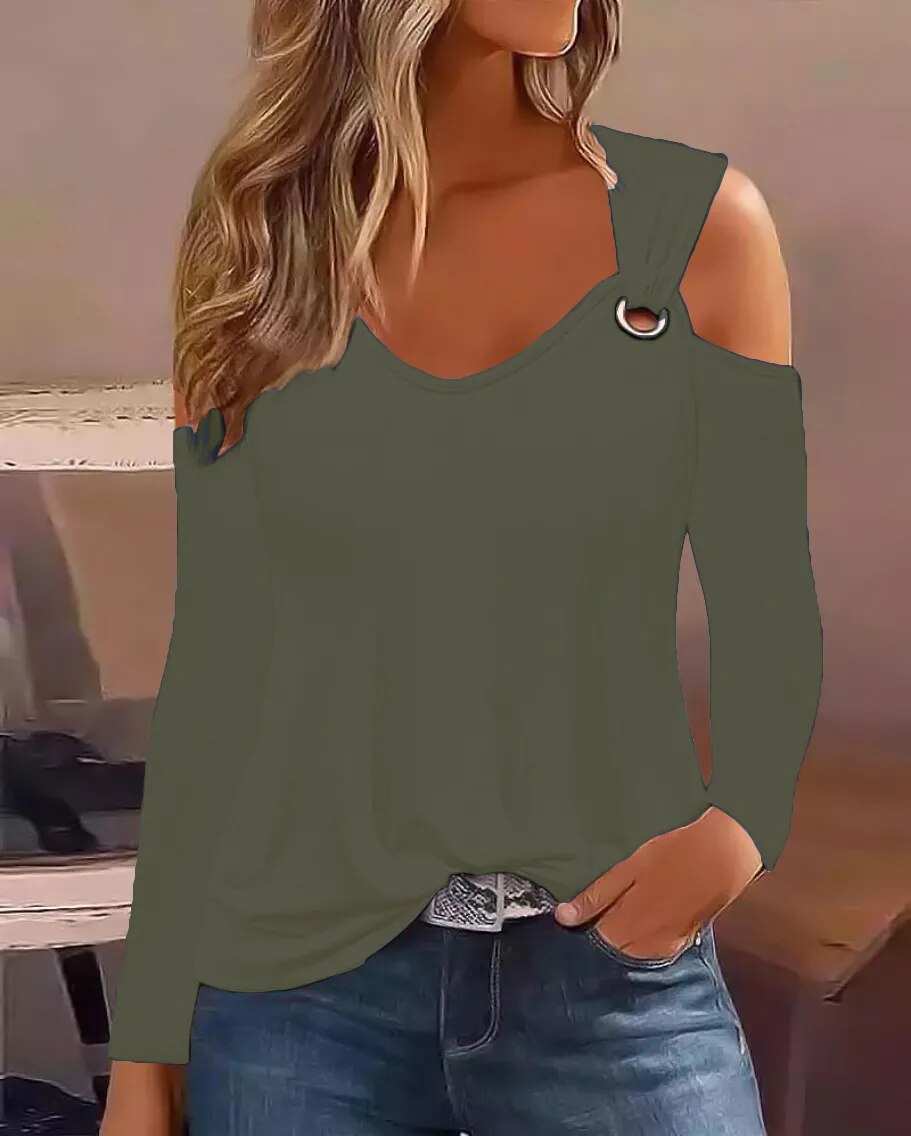 Sexy Off-Shoulder Long Sleeve Top