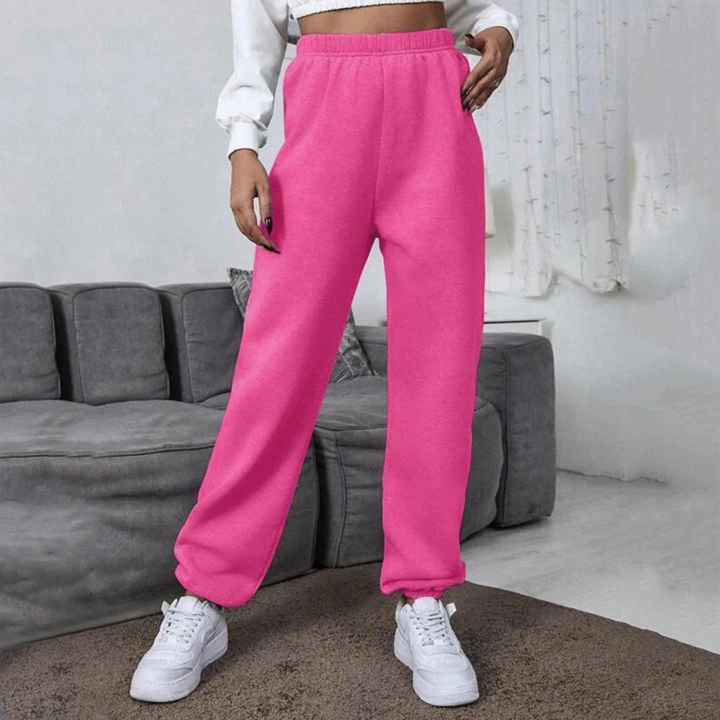 High Waist Yoga Sweatpants with Pockets