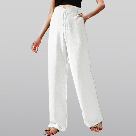 Elegant High Waisted Wide Leg Suit Pants