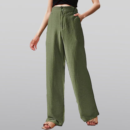 Elegant High Waisted Wide Leg Suit Pants