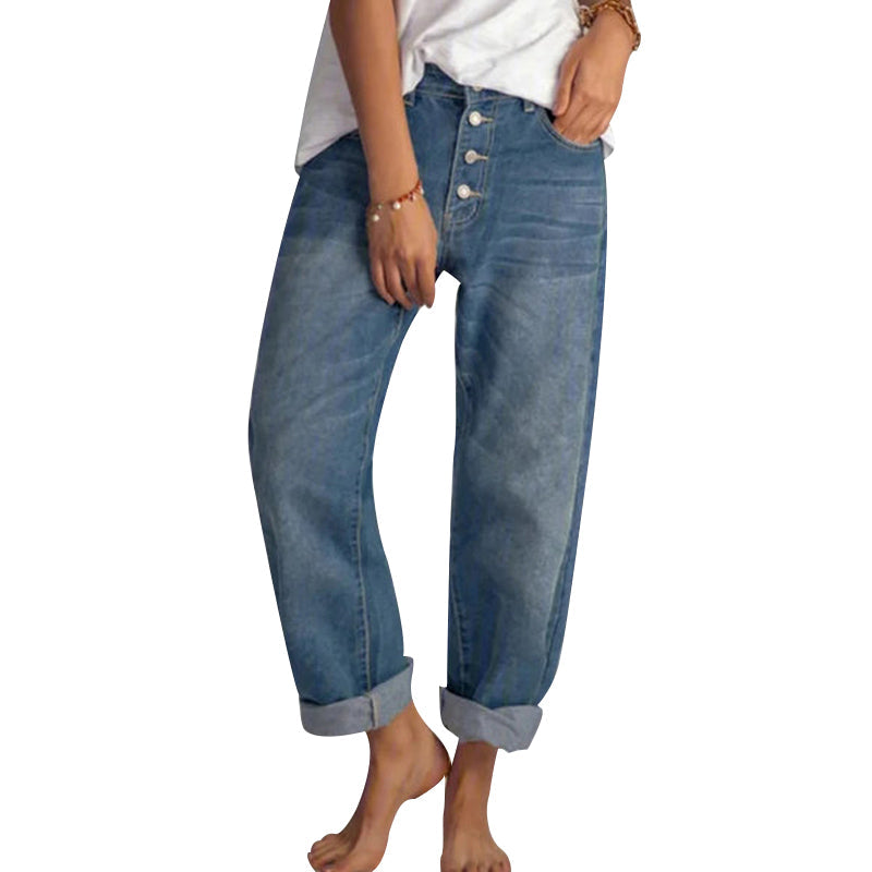 Women's Jeans High Waist Loose Wide Leg Pants