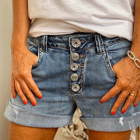 Women's Low Rise Denim Shorts Fashion Loose Jeans