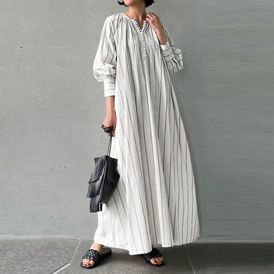 Dubai Full-Length V-Neck Kaftan Dress
