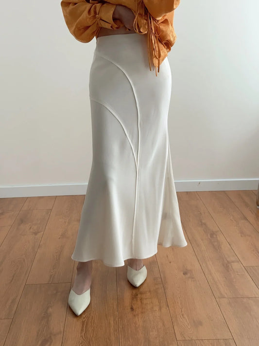Simple Fashionable Loose Acetate Fishtail Skirt