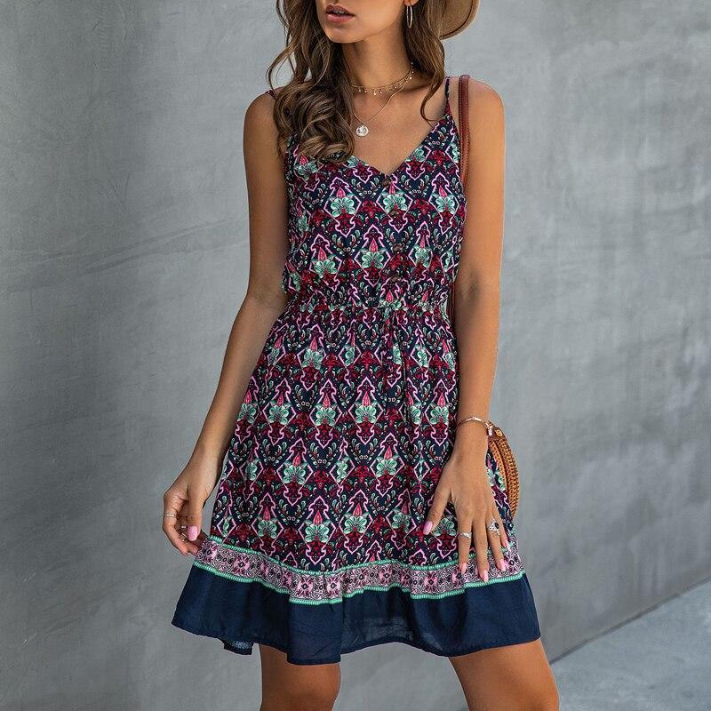 Elegant Button Bohemian Summer Dress