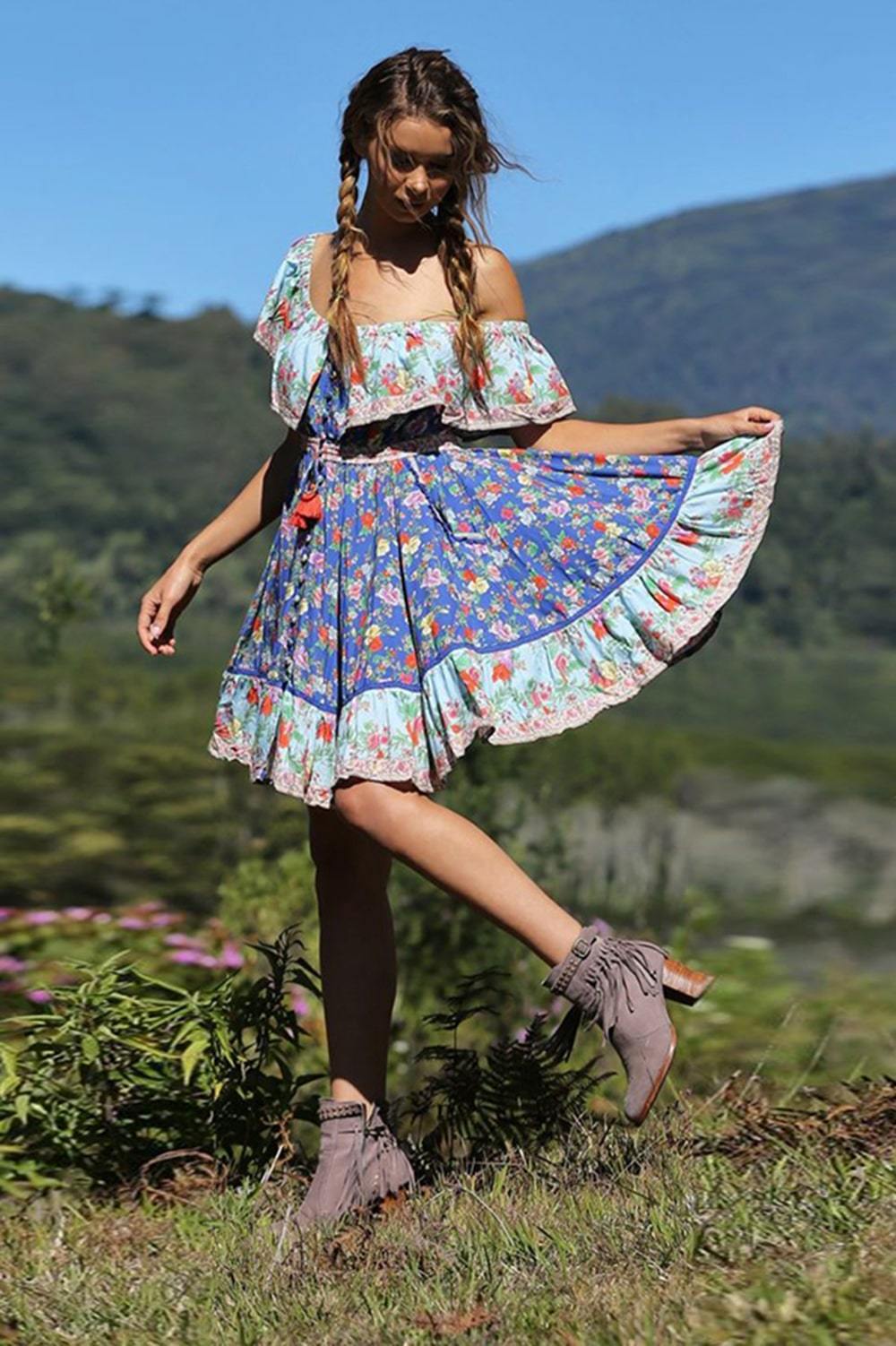 Elegant Ruffle Cute Summer Dress