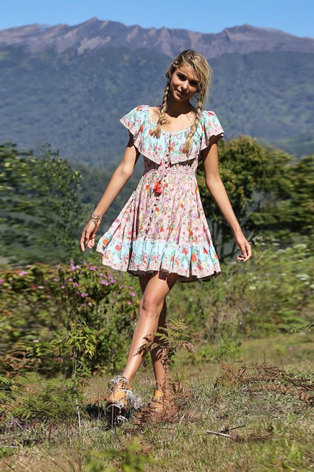 Elegant Ruffle Cute Summer Dress