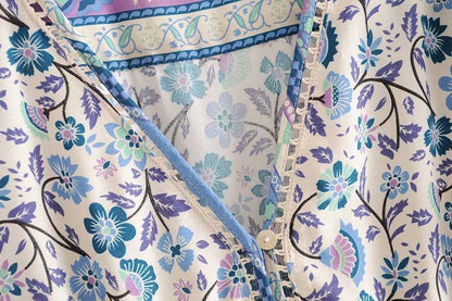 Floral Printed Sleeveless Midi Dress