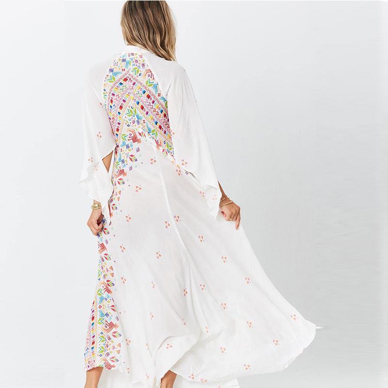 Floral Vibes V-Neck Irregular Maxi Dress