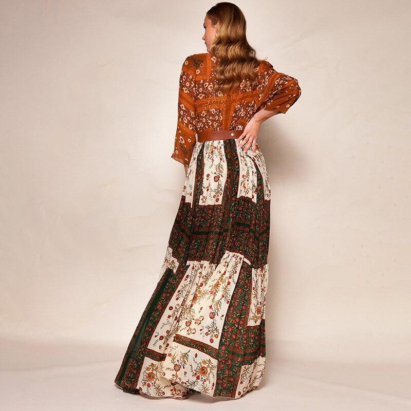 Gypsy Style Boho Deep Split Maxi Dress
