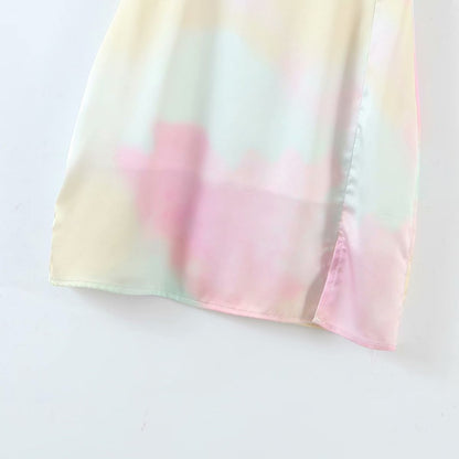 Soft Girl Tie Dye Print Mini Dress