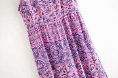 Purple Lace Up Backless Maxi Dress