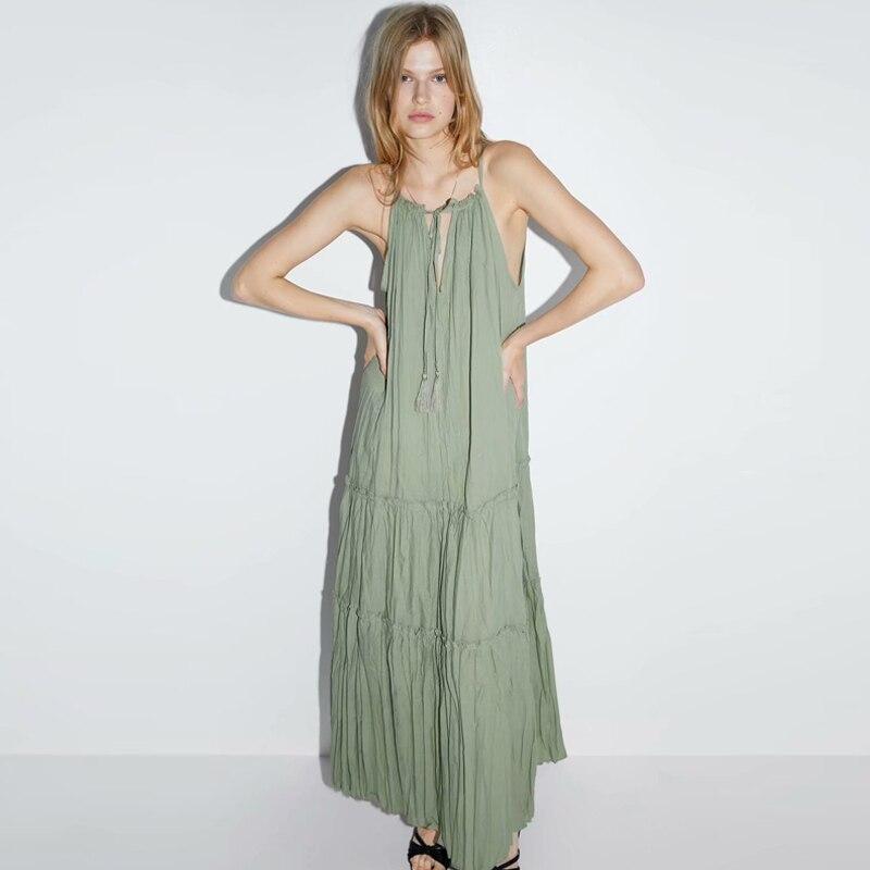 Sexy Loose Strap Maxi Boho Dress